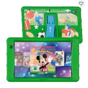On Running Bright Green Kids Tablet Case with Sports Graphic Kickstand